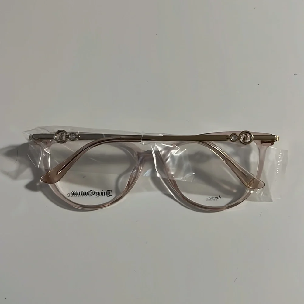 NWOT JUICY COUTURE Eyeglasses JU241 Transparent Champagne Gold